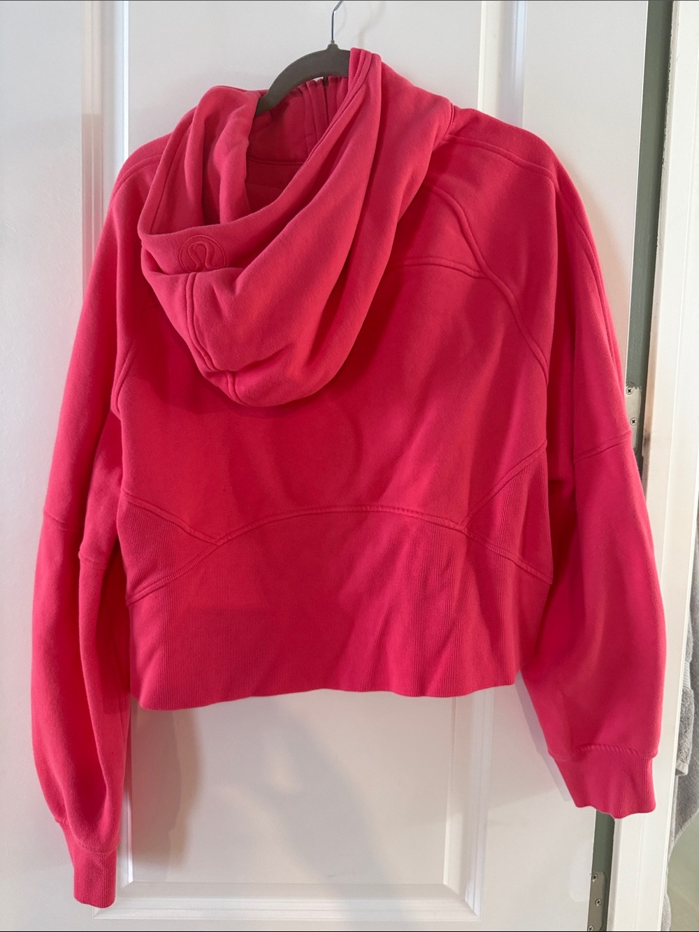 lululemon athletica Bright Pink Half-Zip scuba Hooded Pullover - Picture 2 of 3